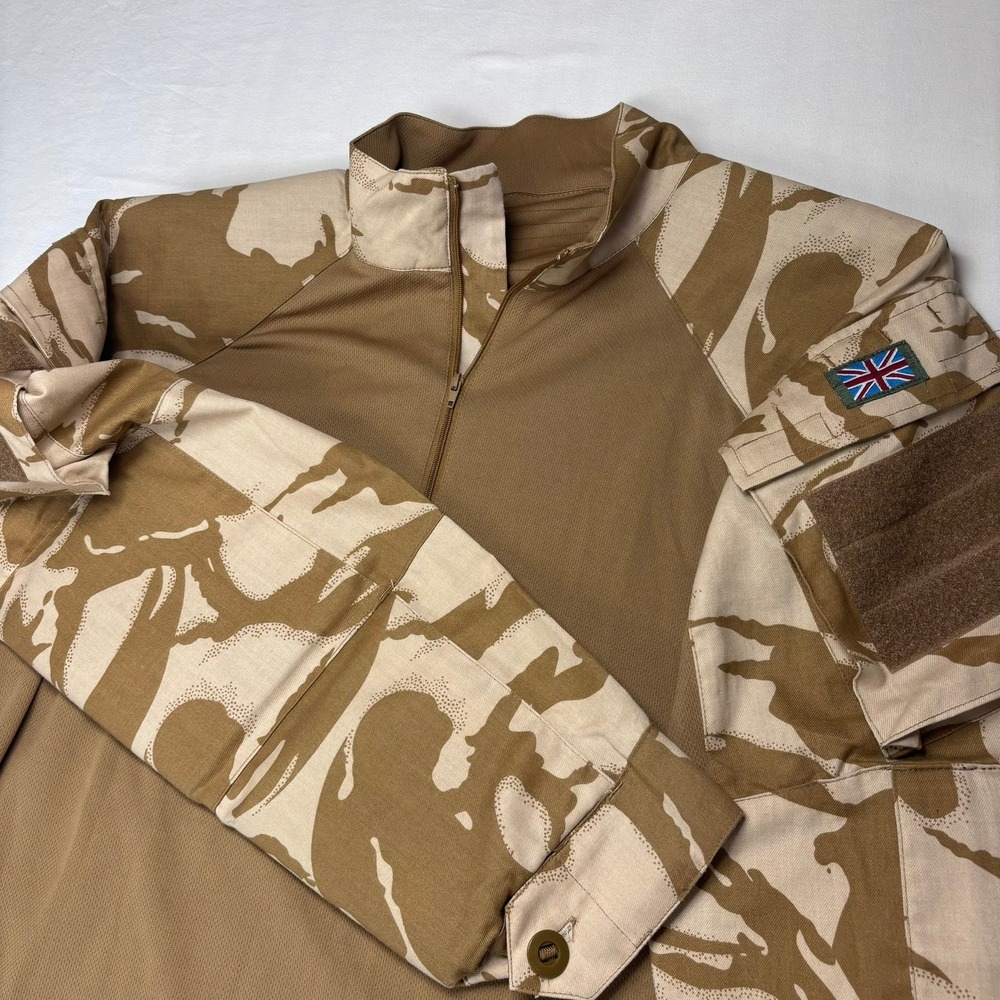 British Military UBACS Combat Shirt Men Medium Tan Desert Camo Hot Weather